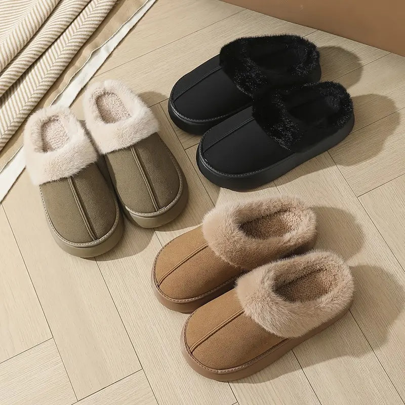 Freya Plush Slip-On Slippers