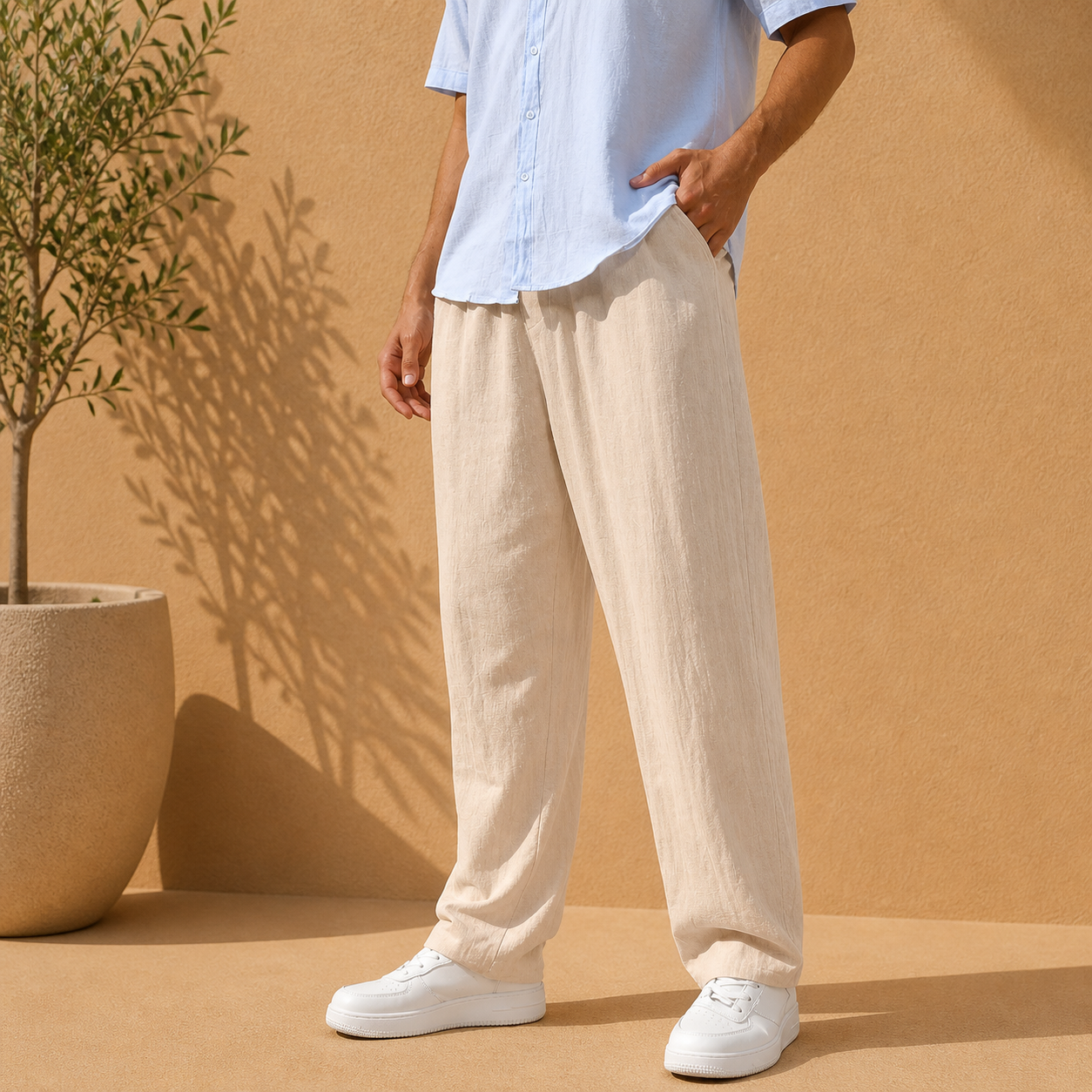 Bennett Cotton Linen Trousers