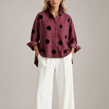 Margot Spotted Denim Overshirt