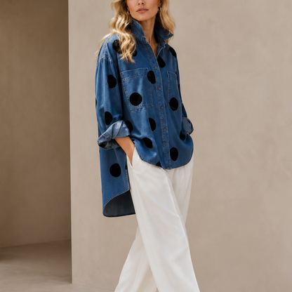 Margot Spotted Denim Overshirt