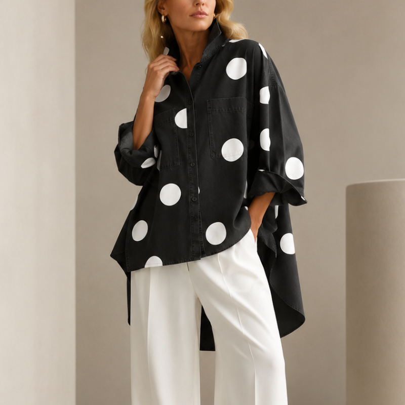 Margot Spotted Denim Overshirt