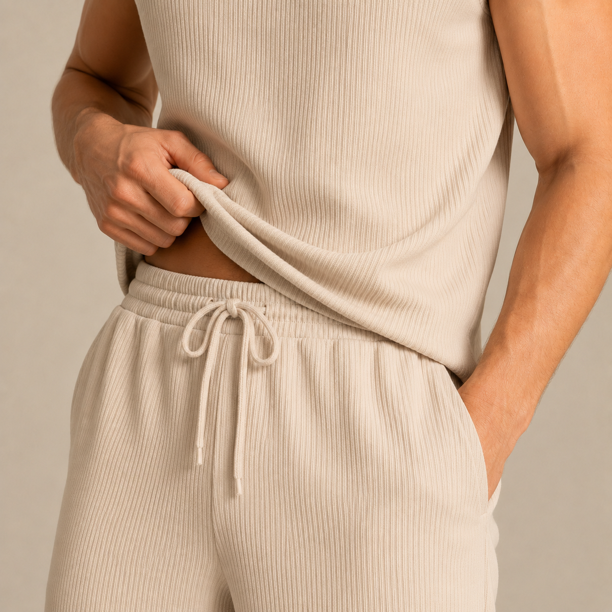 Sleeveless Knit Comfort Set