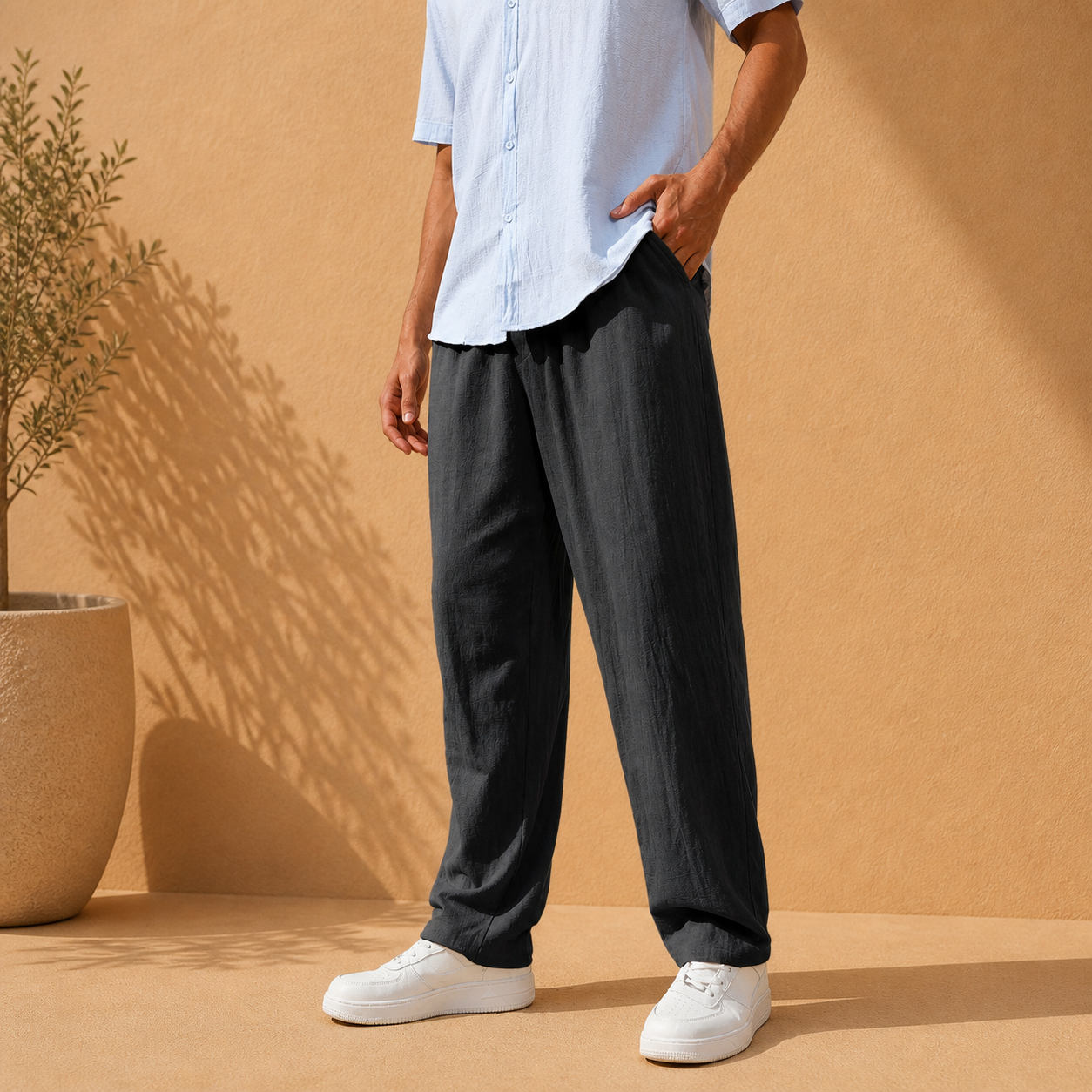 Bennett Cotton Linen Trousers