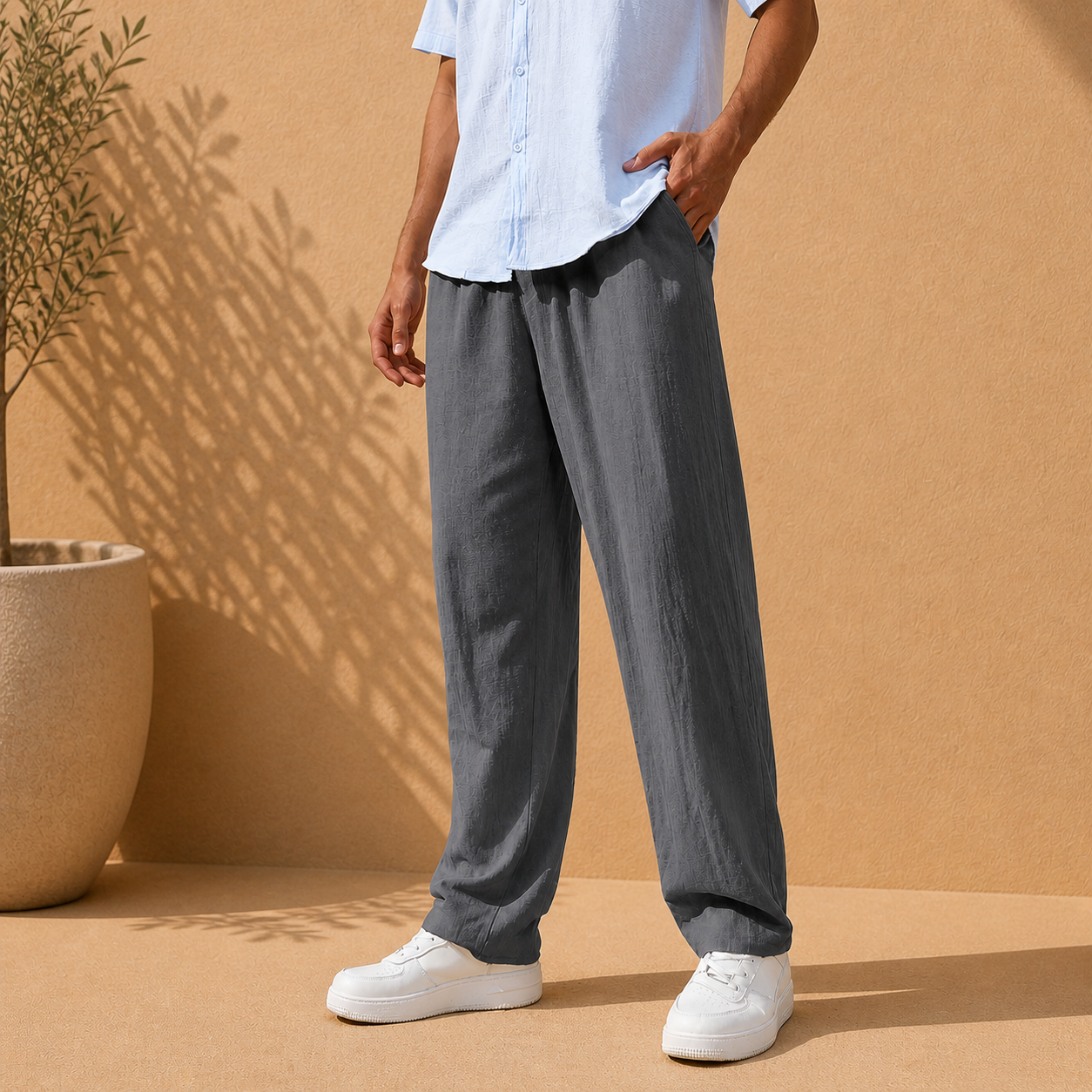 Bennett Cotton Linen Trousers