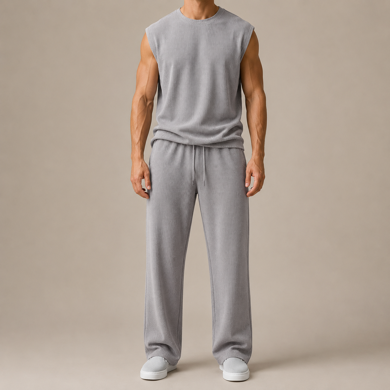 Sleeveless Knit Comfort Set