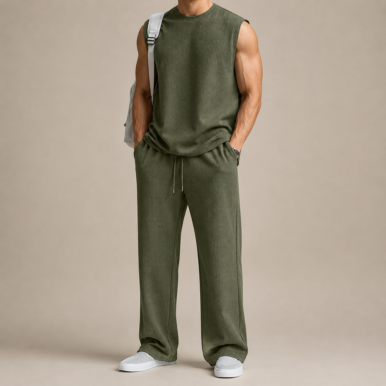 Sleeveless Knit Comfort Set