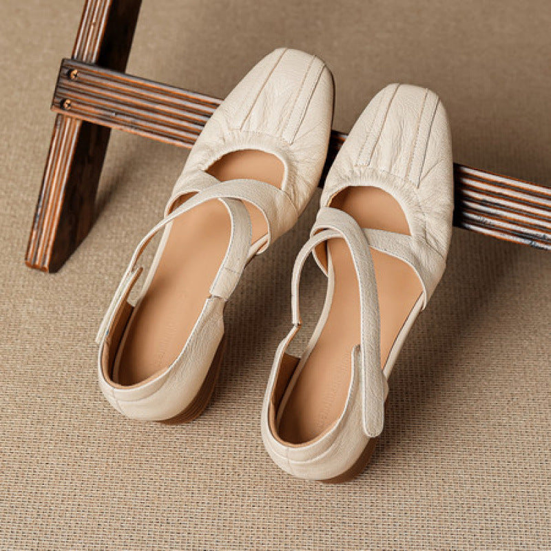 Aldgate Leather Strap Flats