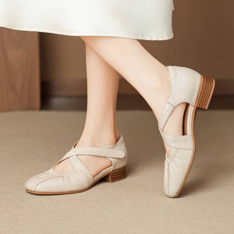 Aldgate Leather Strap Flats
