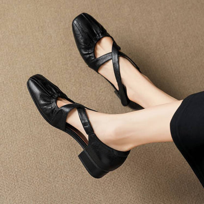 Aldgate Leather Strap Flats