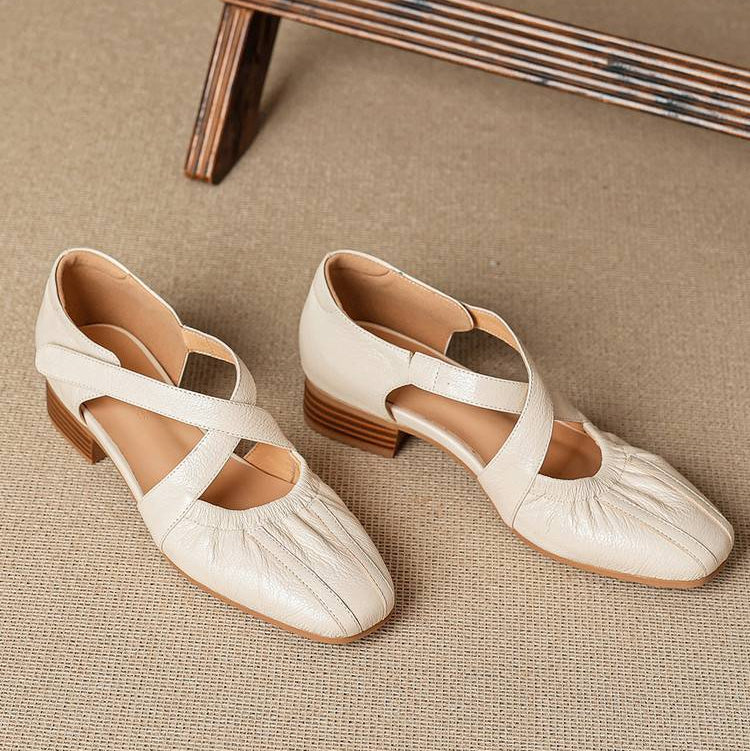 Aldgate Leather Strap Flats