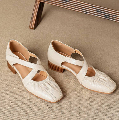 Aldgate Leather Strap Flats