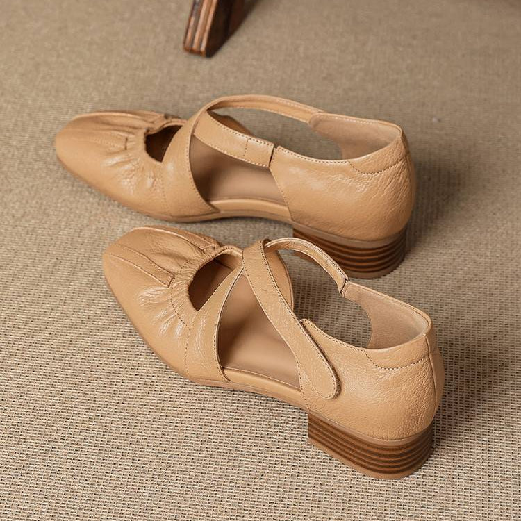 Aldgate Leather Strap Flats