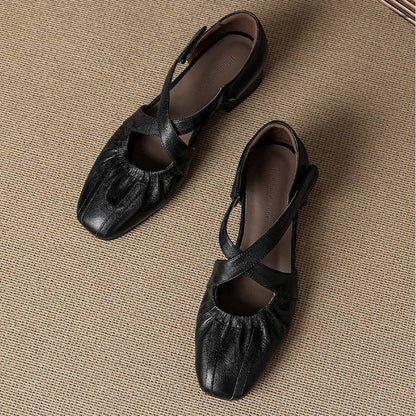 Aldgate Leather Strap Flats