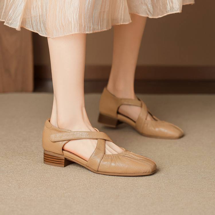 Aldgate Leather Strap Flats