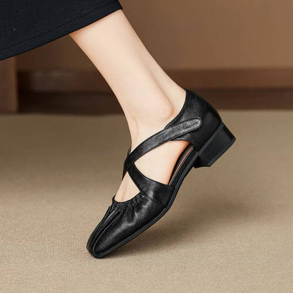 Aldgate Leather Strap Flats