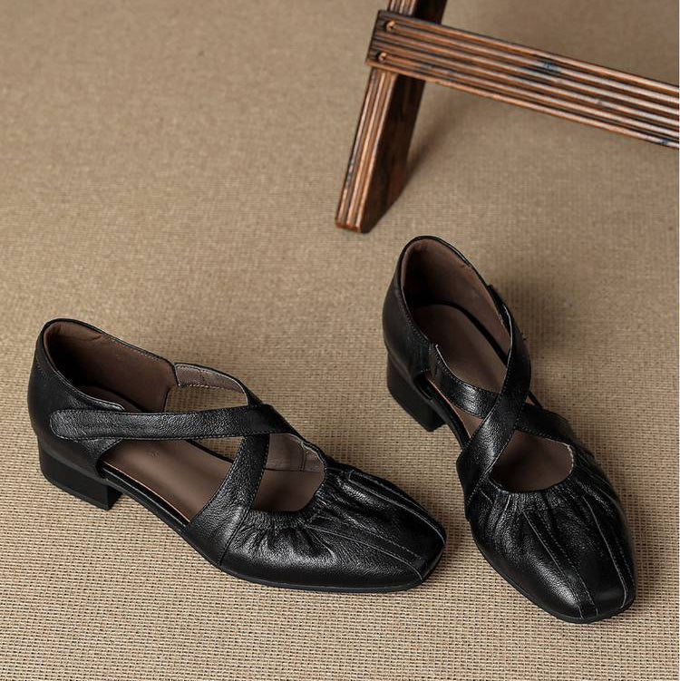 Aldgate Leather Strap Flats