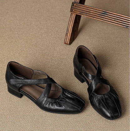 Aldgate Leather Strap Flats