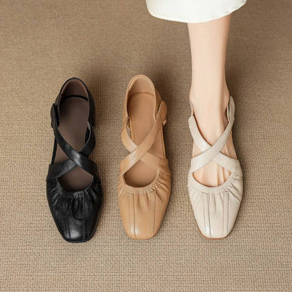 Aldgate Leather Strap Flats