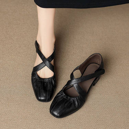 Aldgate Leather Strap Flats