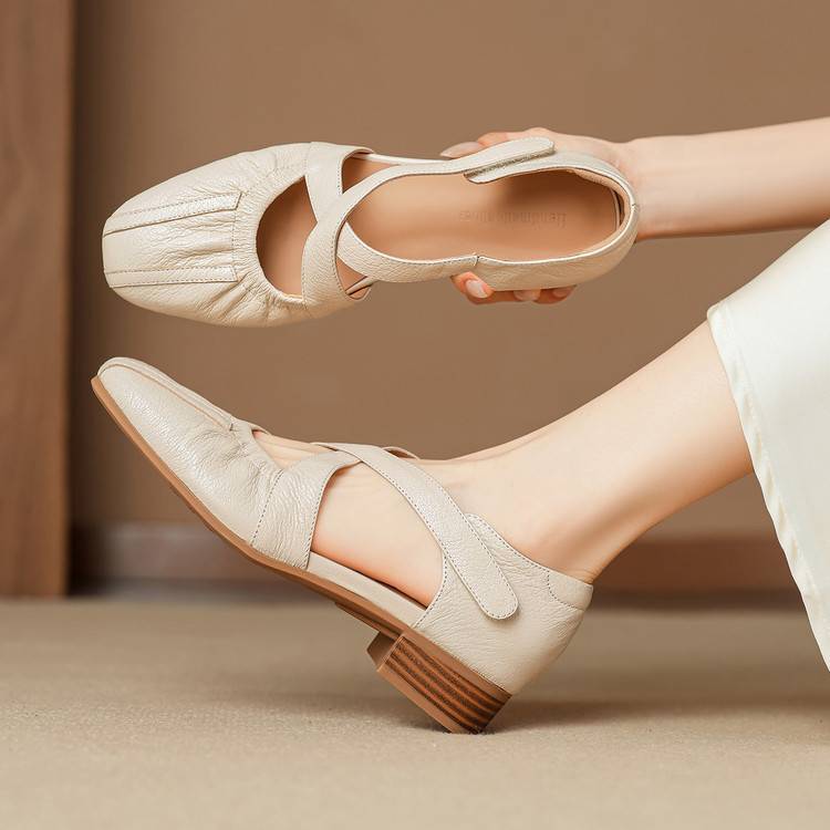 Aldgate Leather Strap Flats