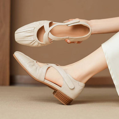 Aldgate Leather Strap Flats