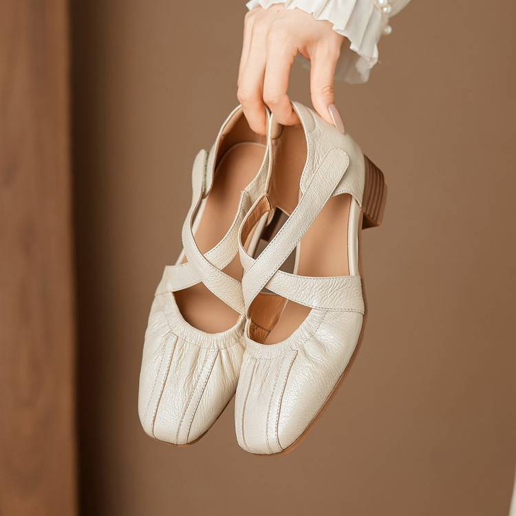 Aldgate Leather Strap Flats