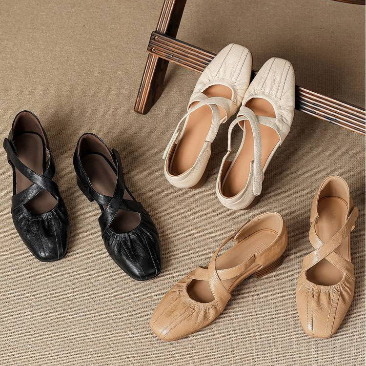 Aldgate Leather Strap Flats