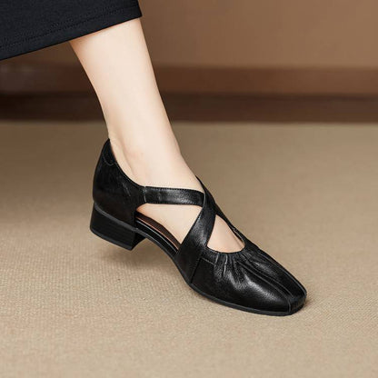 Aldgate Leather Strap Flats