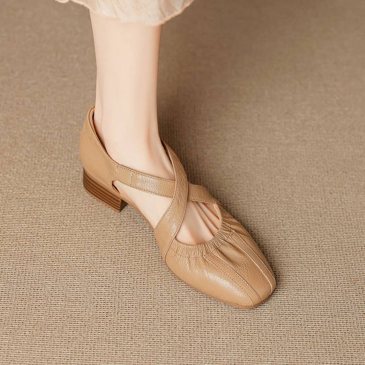 Aldgate Leather Strap Flats