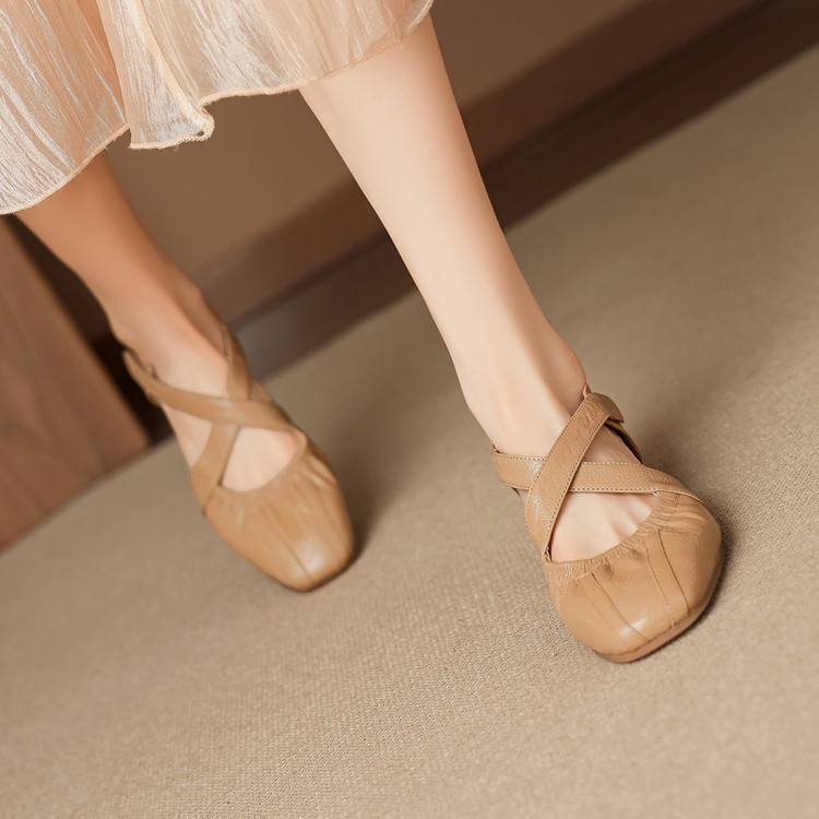 Aldgate Leather Strap Flats