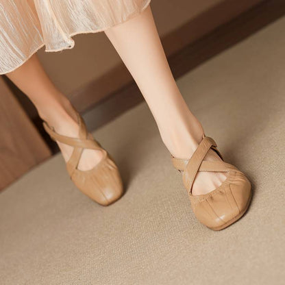 Aldgate Leather Strap Flats