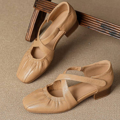 Aldgate Leather Strap Flats