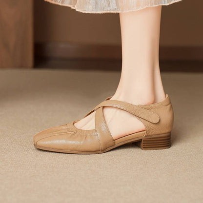 Aldgate Leather Strap Flats