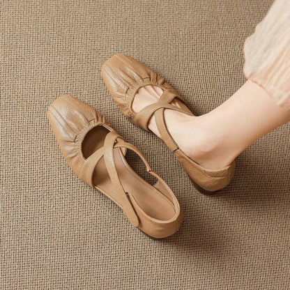 Aldgate Leather Strap Flats