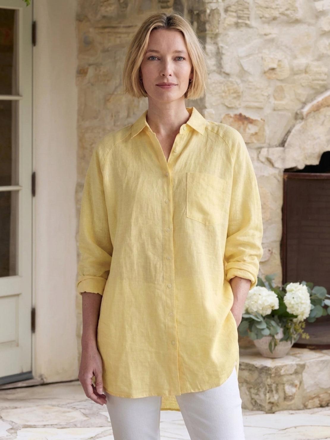 Oversized 100% Cotton Linen Shirt