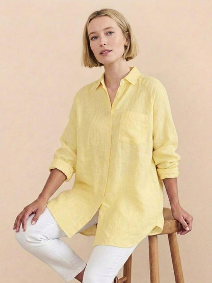 Oversized 100% Cotton Linen Shirt