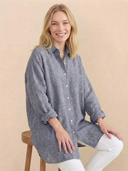 Oversized 100% Cotton Linen Shirt