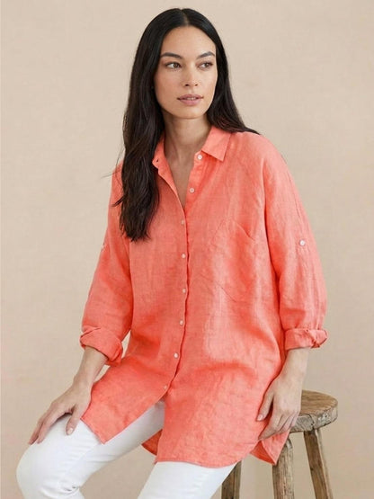 Oversized 100% Cotton Linen Shirt