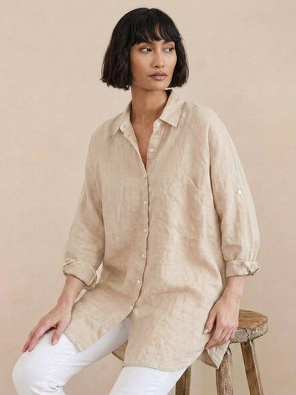 Oversized 100% Cotton Linen Shirt