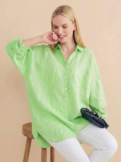 Oversized 100% Cotton Linen Shirt