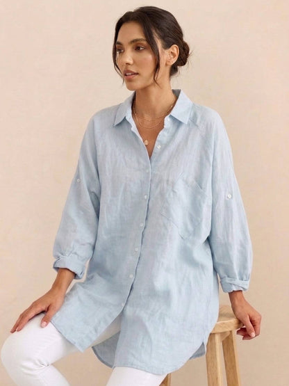Oversized 100% Cotton Linen Shirt