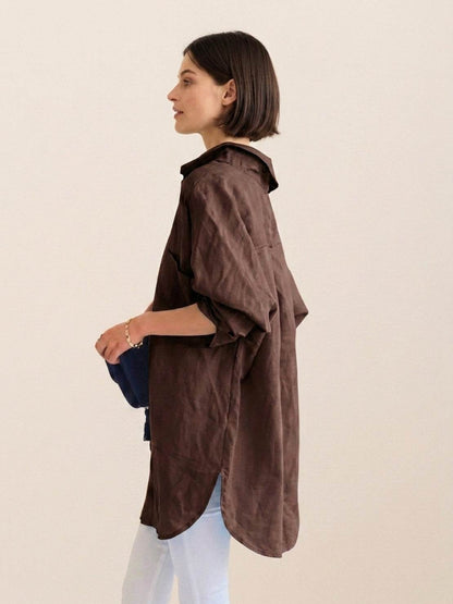 Oversized 100% Cotton Linen Shirt
