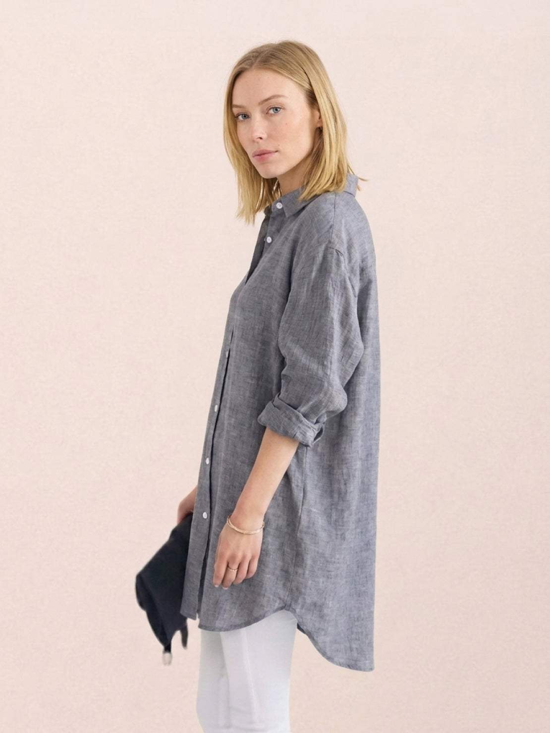 Oversized 100% Cotton Linen Shirt