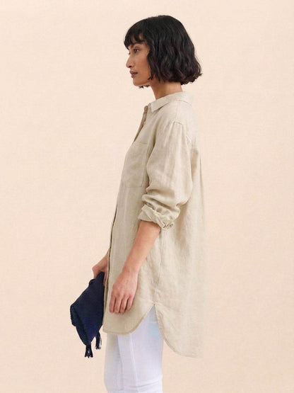 Oversized 100% Cotton Linen Shirt