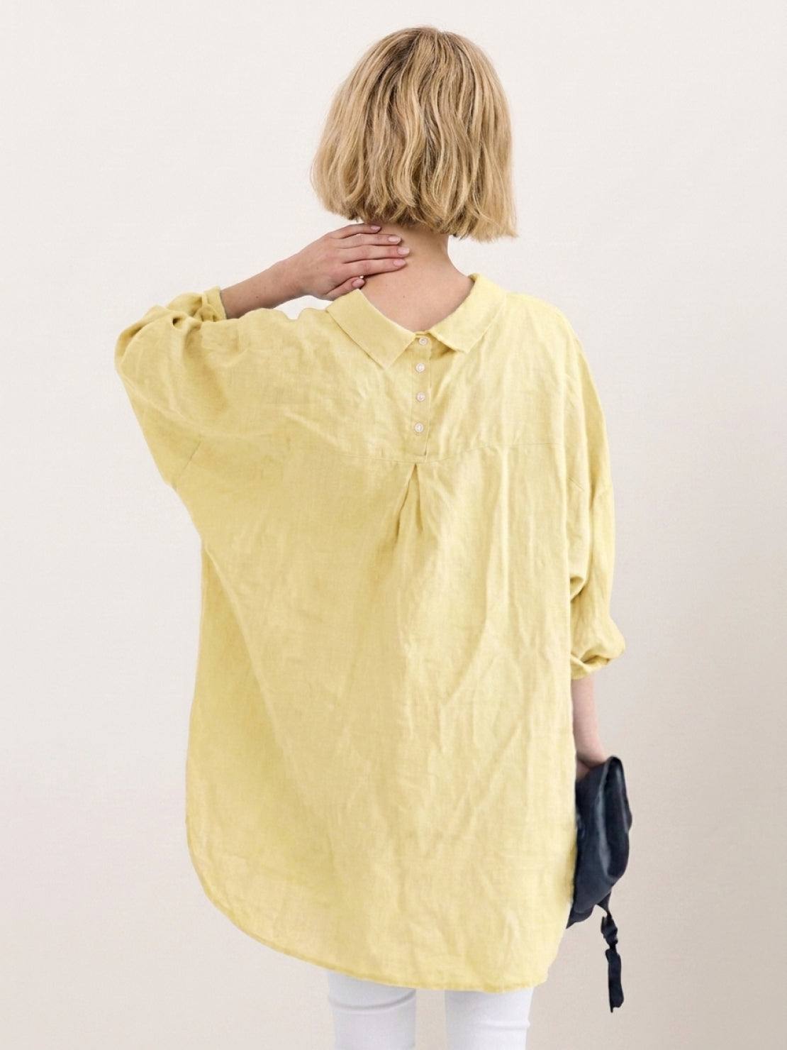 Oversized 100% Cotton Linen Shirt