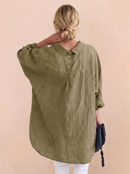 Oversized 100% Cotton Linen Shirt