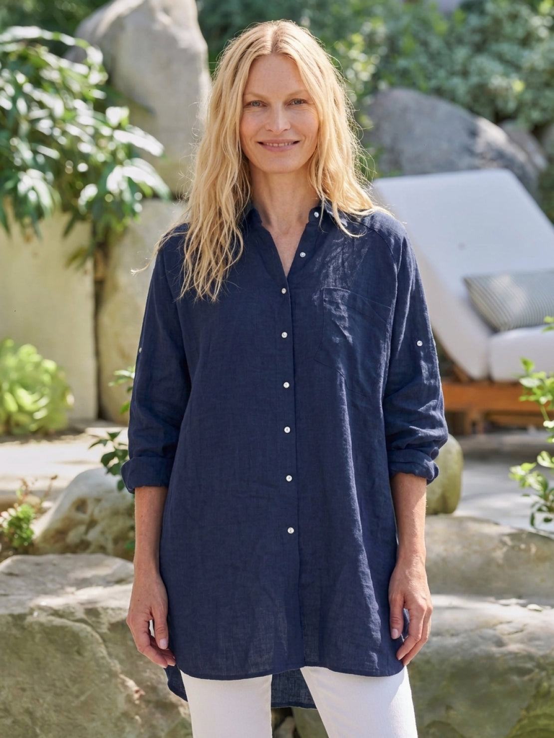 Oversized 100% Cotton Linen Shirt