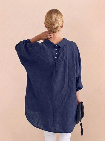 Oversized 100% Cotton Linen Shirt