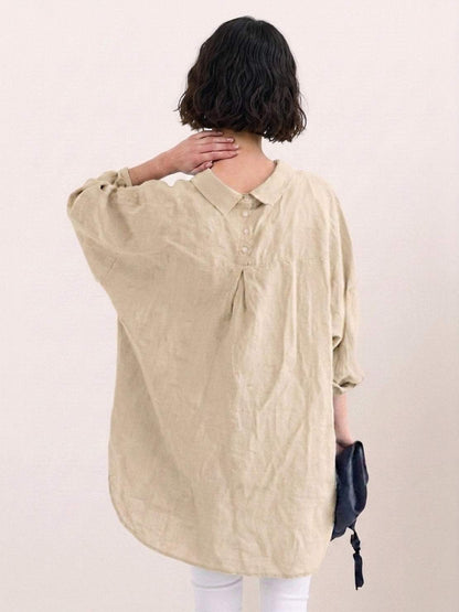Oversized 100% Cotton Linen Shirt