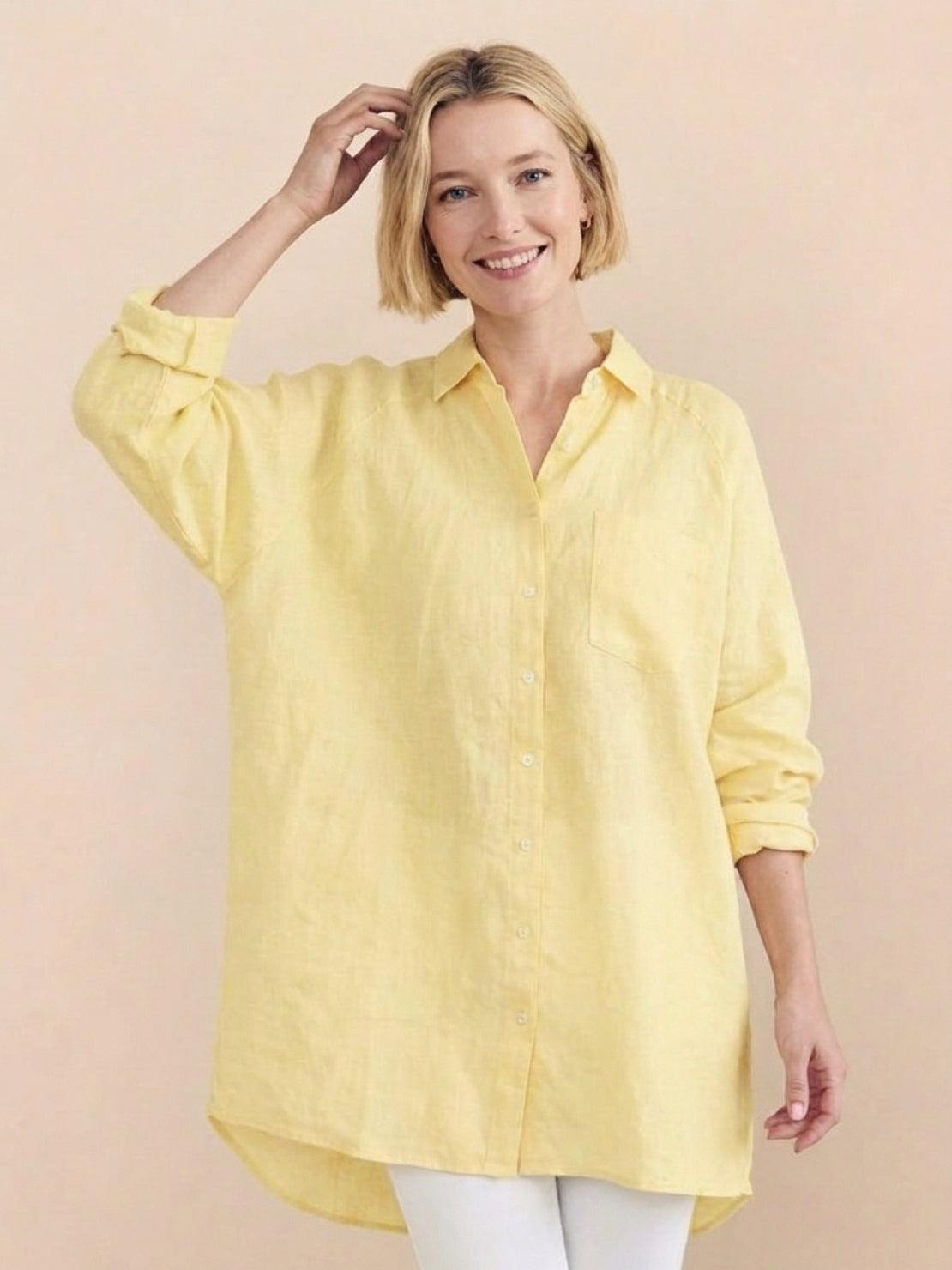 Oversized 100% Cotton Linen Shirt